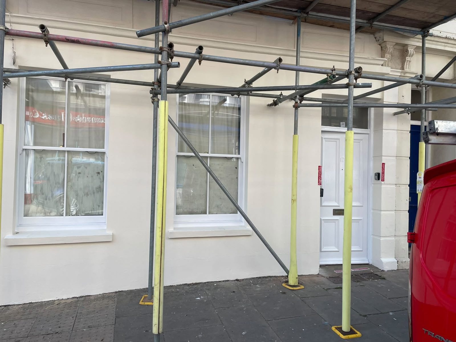 Townhouse frontage after decorating